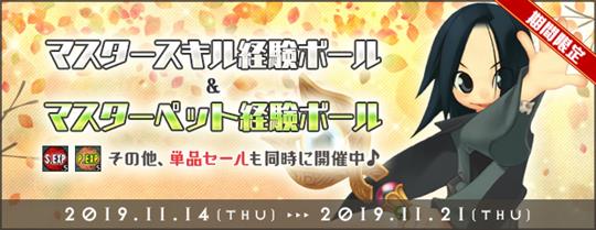 「マスタースキル経験ボール」＆「マスターペット経験ボール」